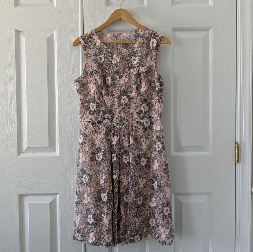 Pink Adrianna Pappell Cocktail Dress
